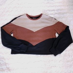 ❗4 for $20❗ Brown Tan Black Long sleeve Crop top